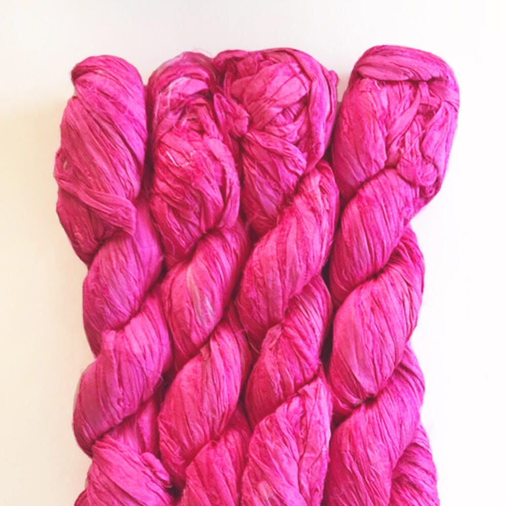 pink sari silk